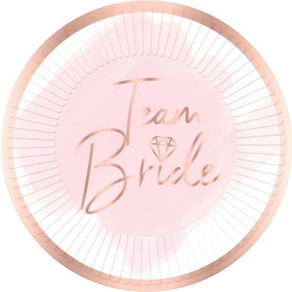 Amscan Papptallrikar Team Bride 1 Amscan Papptallrikar Team Bride