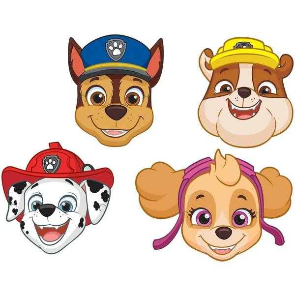 Amscan Paw Patrol, Ansiktsmasker 8-pack 1 Amscan Paw Patrol, Ansiktsmasker 8-pack