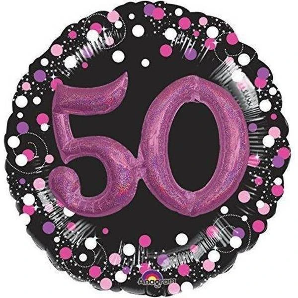 Amscan Pink Celebration 50 Foil Multi-Balloons P75 1 Amscan Pink Celebration 50 Foil Multi-Balloons P75