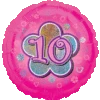 Amscan Pink Flower 10th Birthday Standard Balloon
