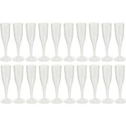 Amscan Plastic Champagne Flutes, 1 Count Pack Of 1 Clear