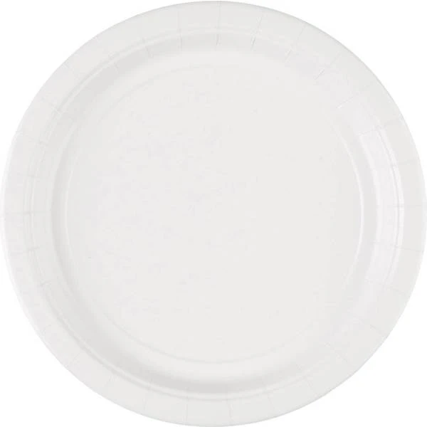 Amscan Plates Frosty White 8-pack 1 Amscan Plates Frosty White 8-pack