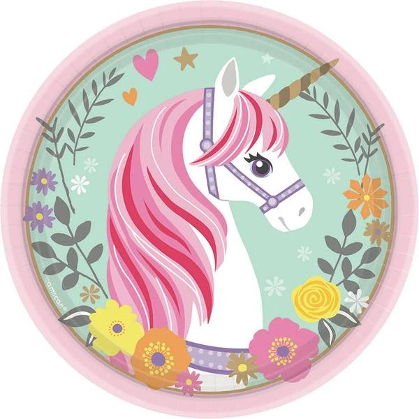 Amscan Plates Magical Unicorn Round 8-pack 1 Amscan Plates Magical Unicorn Round 8-pack