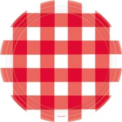 Amscan Plates Picnic Party White/Red 8-pack