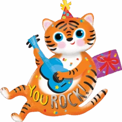 Amscan Rock Cat With Guitar Supershape Balloon