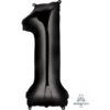 Amscan Sifferballonger Svart 86 Cm