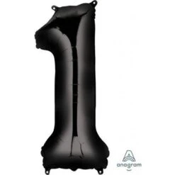 Amscan Sifferballonger Svart 86 Cm