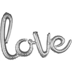 Amscan Silver LOVE Phrase Foil Balloon 1 Pc