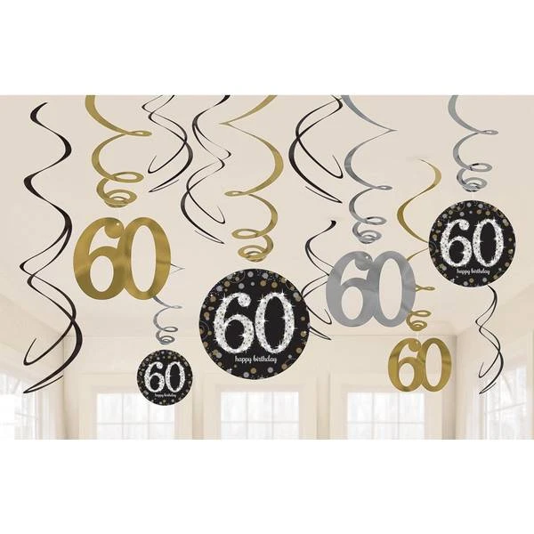 Amscan Spiraler 60 År 1 Amscan Spiraler 60 År