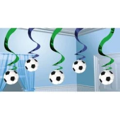Amscan Swirl Decorations Championship Soccer 6-pack