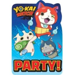 Amscan Yo Kai Watch Invites Postcard