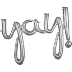 Amscan Balloon Yay! 35 Cm Silver Foil