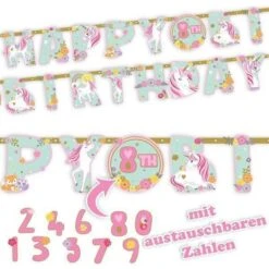 Amscan Birthday Banner Unicorn 320 Cm Customizable -Amscan Amscan birthday banner unicorn 320 cm customizable 2