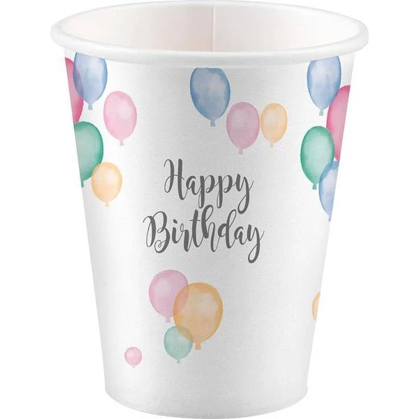 Amscan Cups 250 Ml Paper White 8 Pieces 1 Amscan Cups 250 Ml Paper White 8 Pieces