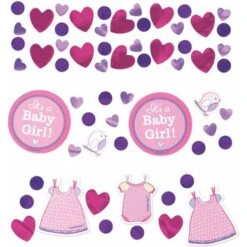 Amscan Konfetti Babyshower Pojkar Multicolor, Pink