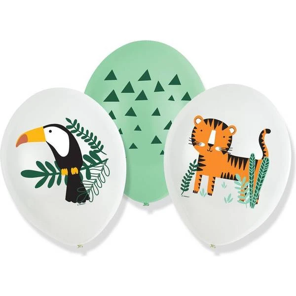 Amscan Wild Animal Balloons 27,5 Cm Latex White/green 6 Pieces 1 Amscan Wild Animal Balloons 27,5 Cm Latex White/green 6 Pieces