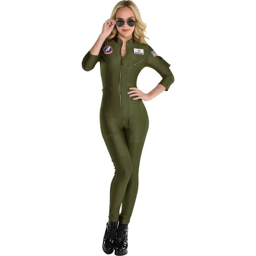 AMSCAN Maverick Flight Suit Costume For Women - Top Gun 2 1 AMSCAN Maverick Flight Suit Costume For Women - Top Gun 2