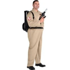 AMSCAN Adult Ghostbusters Plus Size Deluxe Costume With Proton Pack