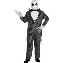 AMSCAN Adult Jack Skellington Plus Size Deluxe Costume - Disney The Nightmare Before Christmas