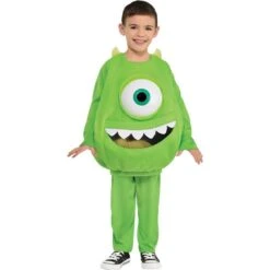 AMSCAN Kids' Mike Wazowski Costume - Pixar Monsters, Inc.