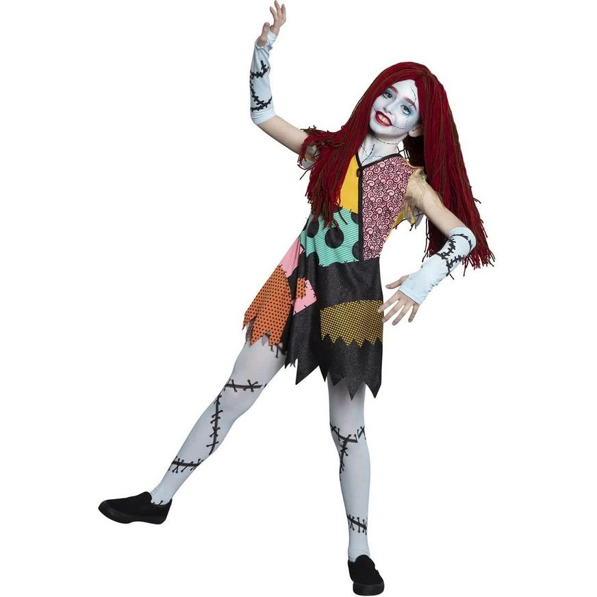 AMSCAN Kids' Sally Deluxe Costume - Disney The Nightmare Before Christmas 2 AMSCAN Kids' Sally Deluxe Costume - Disney The Nightmare Before Christmas - Image 2