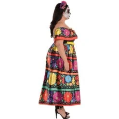 AMSCAN Sugar Skull Beauty Plus Size Costume For Adults - Day Of The Dead -Amscan P919325 02