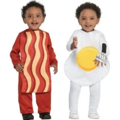 AMSCAN Breakfast Babies Bacon & Egg Twin Costumes
