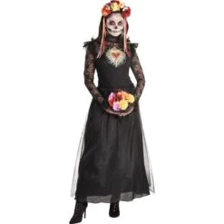 AMSCAN Day Of The Dead Sacred Heart Couture Dress For Adults