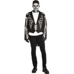 AMSCAN Skeleton Tailcoat Jacket For Adults