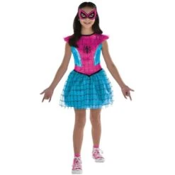 AMSCAN Kids' Pink & Blue Spider-Girl Costume - Marvel
