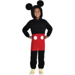 AMSCAN Kids' Classic Mickey Mouse One Piece Zipster Costume - Disney