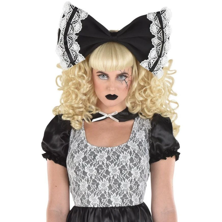 AMSCAN Adult Black & White Creepy Doll Dress 2 AMSCAN Adult Black & White Creepy Doll Dress - Image 2