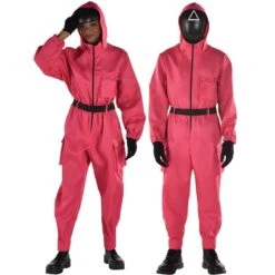 AMSCAN Adult Pink Soldier Guard Costume - Netflix Squid Game